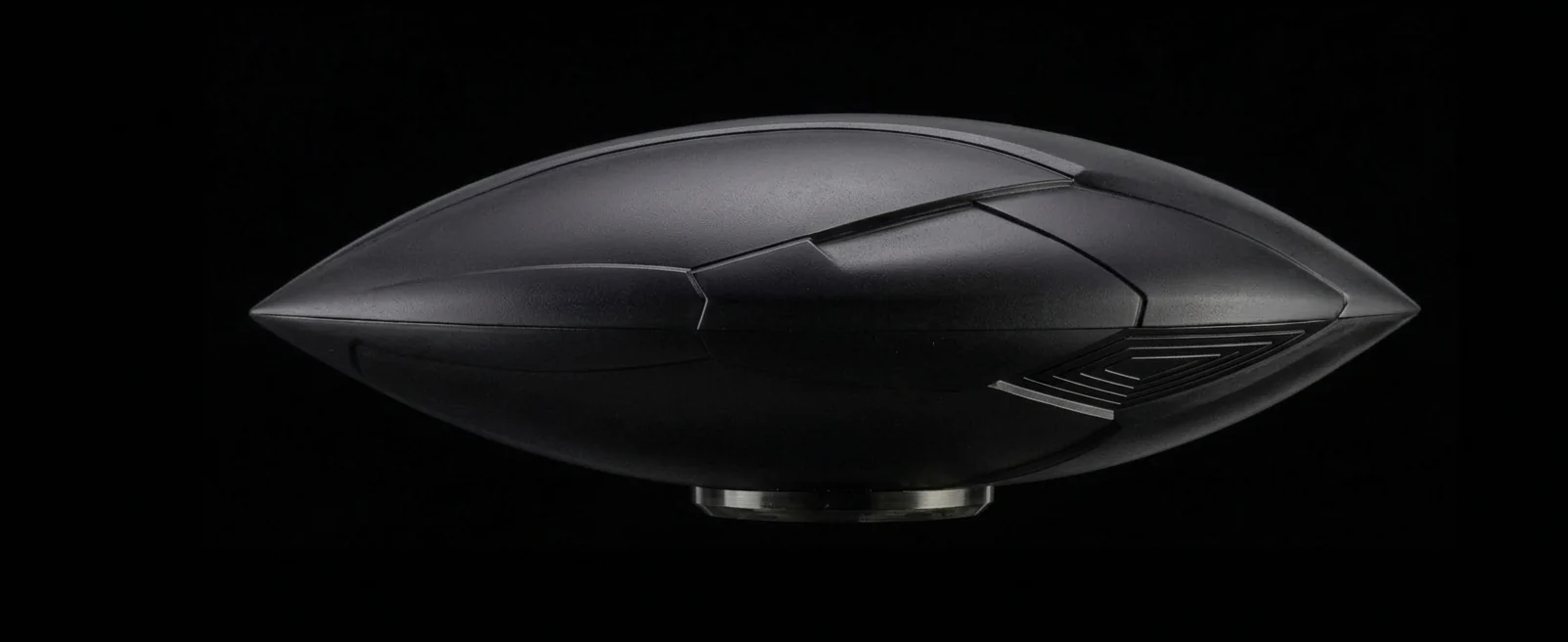 HALO saucer-shaped satellite reference model in side profile